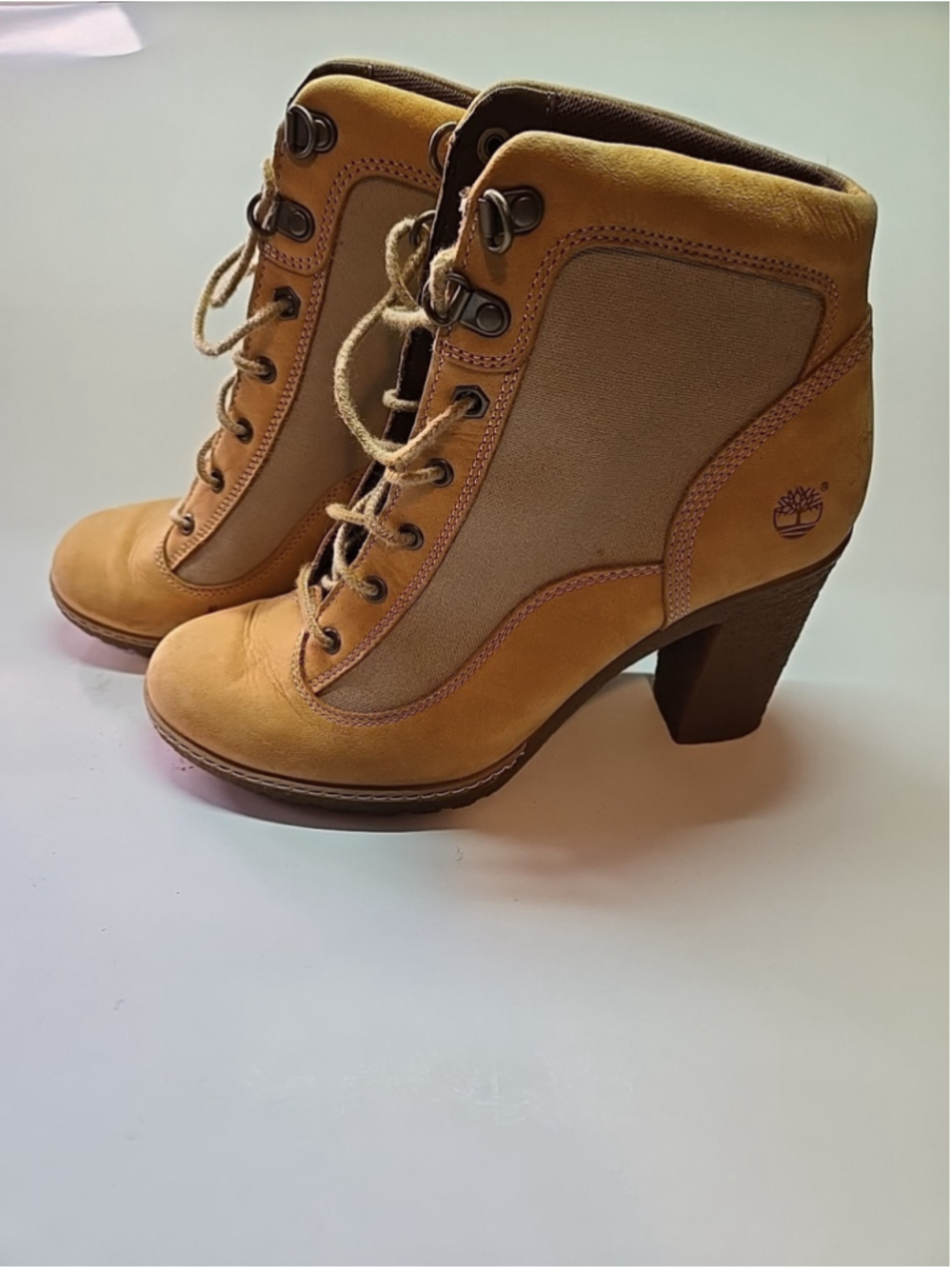 Timberland Glancy 8568B Lace-Up Heeled Boots Women's 7.5